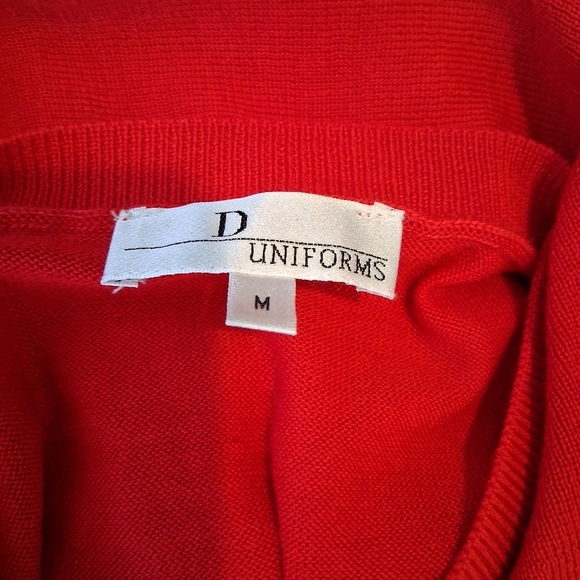 Dior Uniforms Red Wool Blouse with Scarf Detail Size Medium - Picture 3 of 9